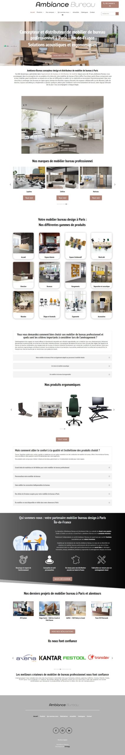 Ambiance Bureau, spécialiste en conception et vente de mobilier bureau professionnel