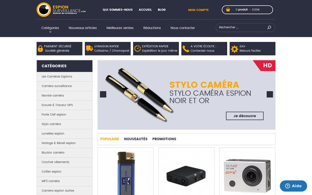 La boutique de référence des caméras espions les plus insolites